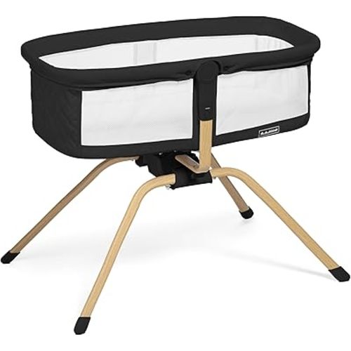 BaeBae Goods Baby Bassinet with Rocking/Gliding, Portable Bedside Sleeper for Baby with Foam Mattress, Baby Bedside Crib for Newborns and Infants with Carrybag