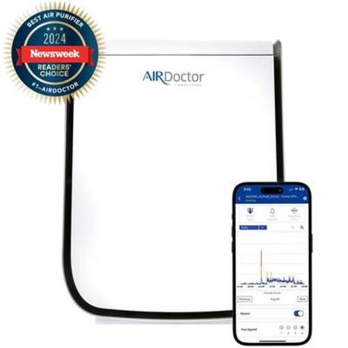 AIR Doctor - AIRDOCTOR 2000i SMART Air Purifiers for Small Rooms Medium 3 Stage Filtration Pre-Filter, UltraHEPA, Carbon/VOC - White