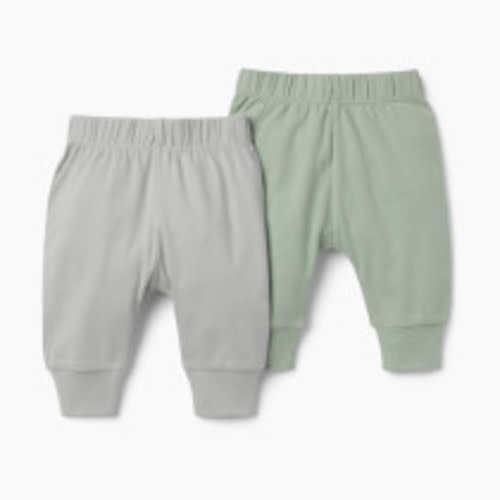 Small Story Pants (2 Pack) - Grey/Green, 3-6 M