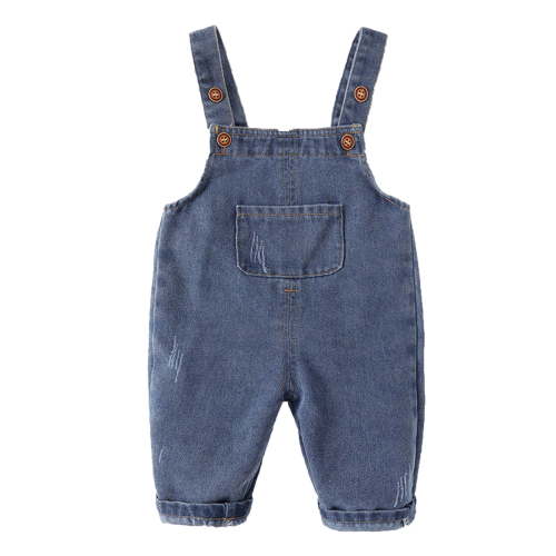Baby Boys Denim Overalls Fashion Strap Trousers Bib Cute Trousers Sizes 0-3Y