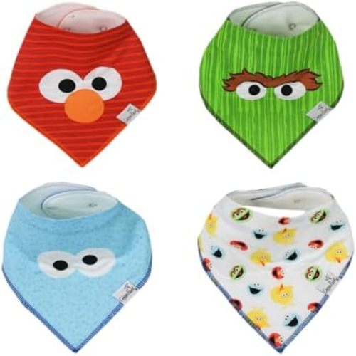 Copper Pearl Baby Bandana Bibs - 4 Pack Soft Cotton Bibs for Drooling & Teething, Absorbent, Adjustable Fit, Many Styles