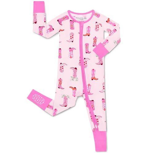 babee Reshinee Bamboo Viscose Convertible Baby Footies Pajamas, footies for babies, Zipper Pajamas Baby Girls 0-24M