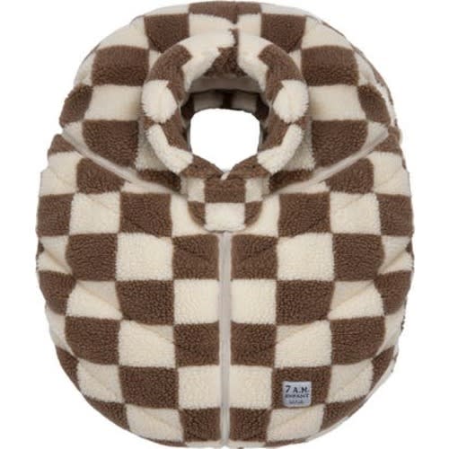 Faux Shearling Trim Car Seat Cocoon, 0-12 M