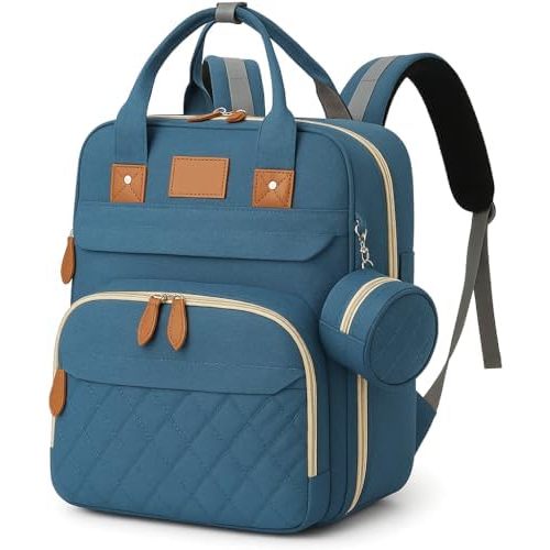 Diaper Bag Backpack – Large Waterproof Baby Bag with USB Charging Port, Changing Pad & Stroller Straps – Stylish, Durable & Hands-Free Travel Organizer for Moms & Dads (Dark Blue)