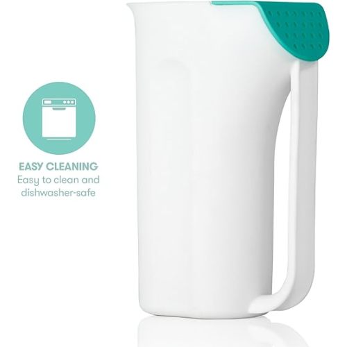 Frida Baby Control The Flow Bath Rinse Cup, Tear Free Rinser to Wash Hair and Body with Easy Grip Handle and Removable Rain Shower, Made in USA