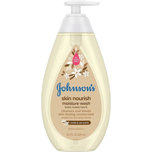 Johnson's Skin Nourishing Moisture Baby Body Wash With Vanilla & Oat Scents, Hypoallergenic & Tear Free Baby Bath Wash, Paraben-, Dye-, Sulfate & Phthalate-Free, 20.3 fl. oz
