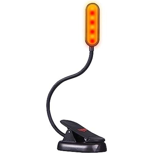 hooga Book Light, Ultra Dim Rechargeable Blue Blocking 1600K Amber or 625nm Red Light Emitting LEDs Prevent Eye Strain While Reading in Bed at Night. Gift for Students, Kids, Travel, Studying.