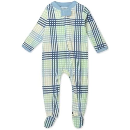 HonestBaby Sleep & Play Footed One-Piece Pajama Sleeper 100% Organic Cotton, Baby Boys