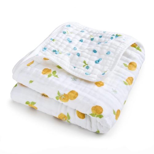 aden + anais Boutique 100% Cotton Muslin Dream Blanket, Perfect for Babies, Infants and Toddlers, Crib Blanket, Nursery Essential, Fresh Fruit