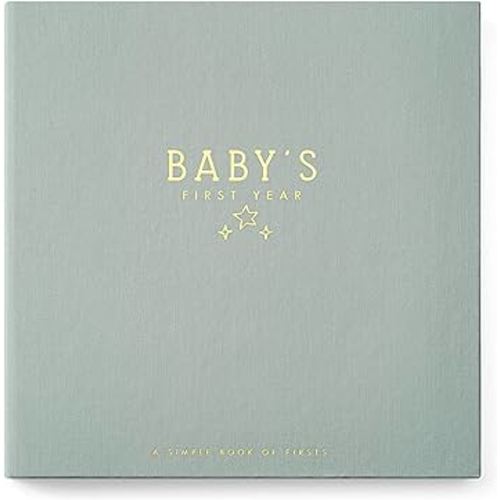 Lucy Darling Baby Memory Book, Luxury First 5 Years Journal & Photo Album for Baby Boy or Girl, Unique Keepsake Baby Books, Gender Neutral Memories & Milestone Book, Pregnancy Gifts (Celestial Skies)