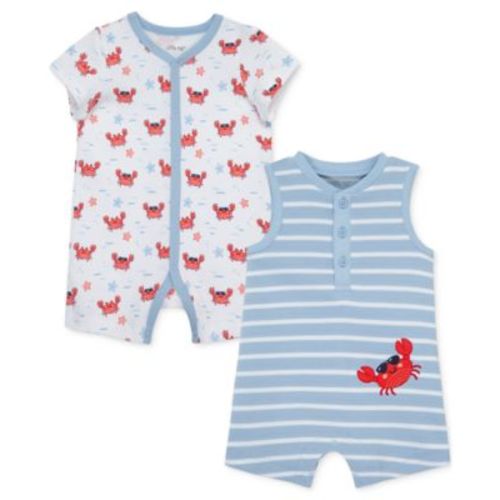 Baby Boys Crab Rompers, Pack of 2