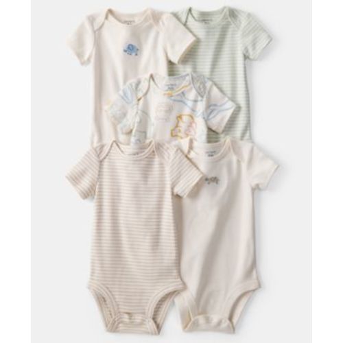Animals Multipack Bodysuits, 5-Pack - Newborn