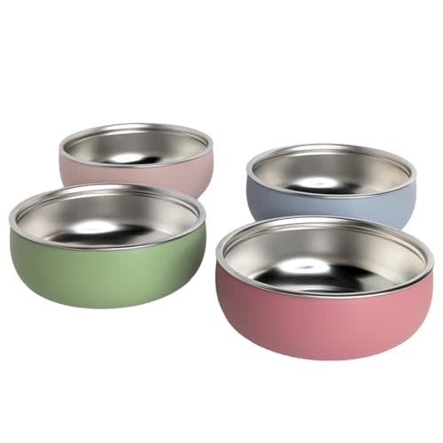 Monkey Proof™ Non-Toxic Stainless Steel Child Bowl 5” with Non-Slip Silicone Shell, Multi-color, (Set of 4 bowls) Unbreakable, Mess Free Feeding for Babies, Toddlers, Kids, BPA free