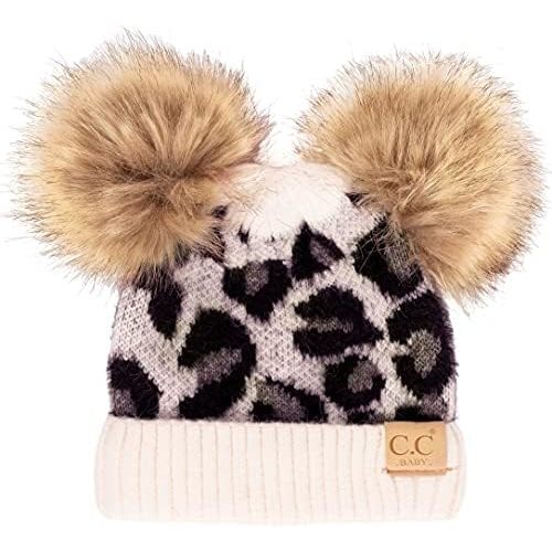 Funky Junque Baby Beanie Hat - Soft Knit Winter Cap with Double Pom Pom - Easter Pastels, Classic Solids, Value Packs