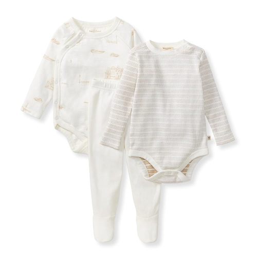 Burt's Bees Baby Unisex Baby Bodysuit and Pant Set, 100% Organic Cotton Infant Outfit