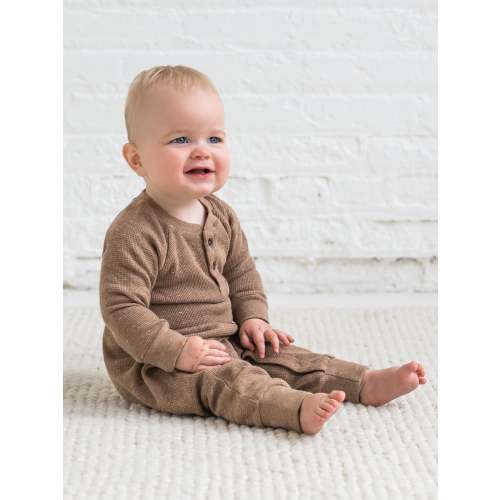 Crosby Waffle Knit Henley Romper