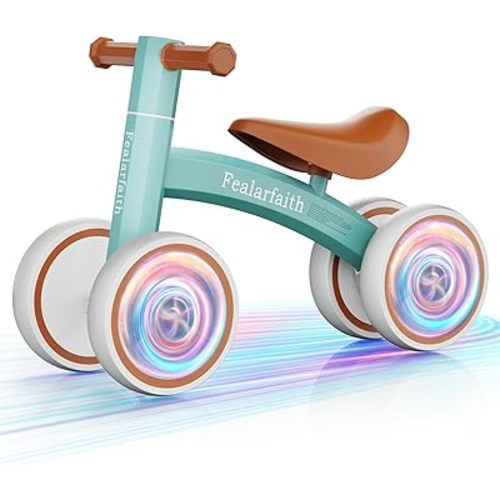 Baby Balance Bike for 1 Year Old Boys Girls, Toddler First Bike with 4 Colorful Lighting Wheels | 10-36 Month Toddler Balance Bike | First Birthday Gifts (Robbin's Egg Blue)