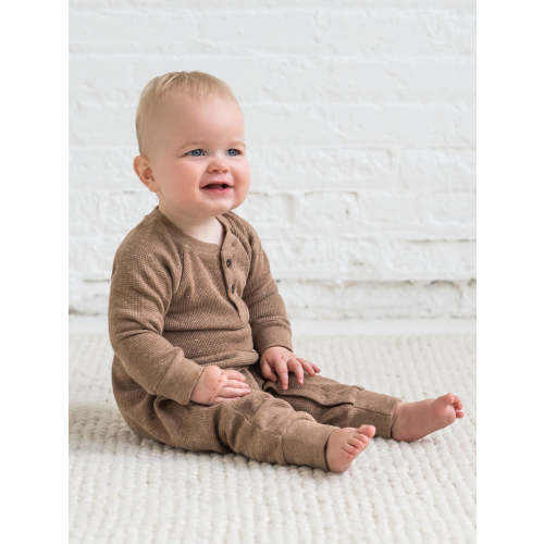 Crosby Waffle Knit Henley Romper