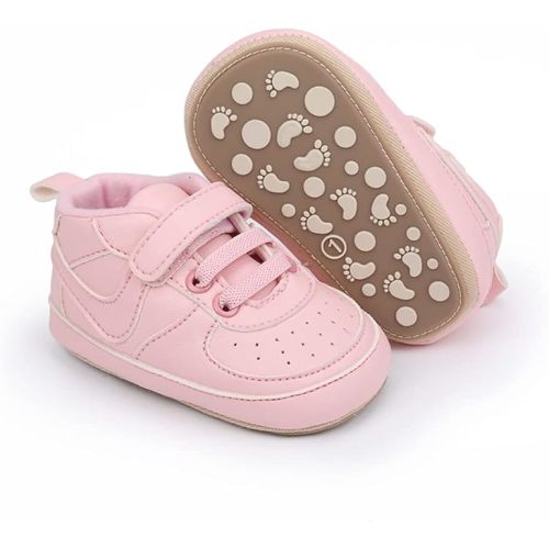 Clowora Unsex Baby Shoes Boys Girls Infant Sneakers Non-Slip Soft Rubber Sole Toddler Crib First Walker Lightweight Shoes