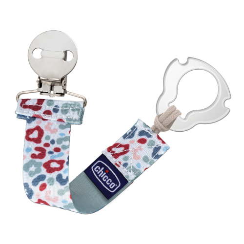 Chicco Fashion Pacifier Clip, Multicolor, New