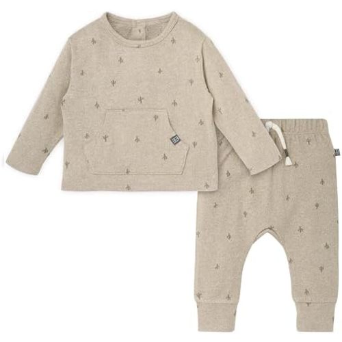 Modern Moments by Gerber Baby Boys' Hacci Pants Set With Kanga Pocket