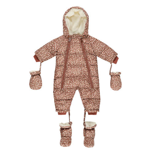 Snow Puffer Suit - Rosette - Brick | The Baby Cubby