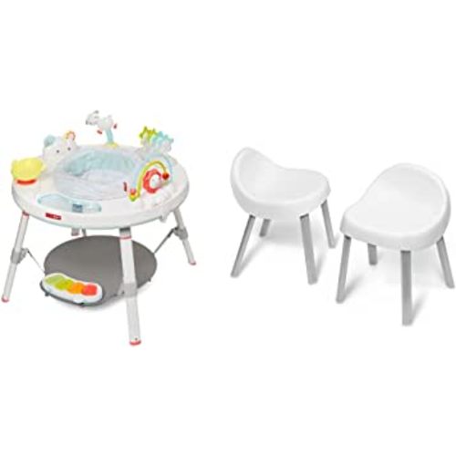 Skip Hop Baby 3-in-1 Grow with Me Set with Activity Center & Toddler Chairs, Silver Lining Cloud
