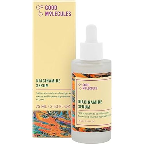 Good Molecules Niacinamide Serum - 10% Niacinamide to Target Acne, Nourishment, and Skin Tone - Ultra Hydrating Serum and Brightening Skin Care for Face