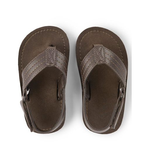The Children's Place Baby Boys and Toddler Casual Flip Flops with Backstrap, Tan