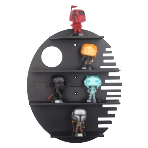Taladad for Funko POP Star Wars Display Shelf, Floating Shelves Wood Wall Storage Organizer, Display Shelf for Mini Funko Pop Figures Toys Rock Decor