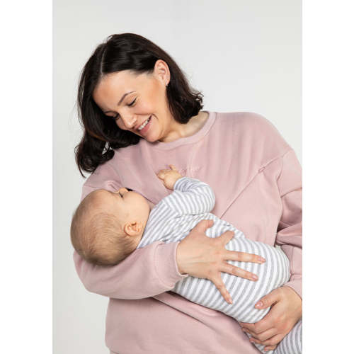 Signature Oversized Breastfeeding Sweatshirt - Pink