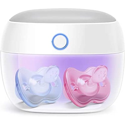 Papablic Portable UV Light Sterilizer, Mini UV-C Sanitizer Box for Pacifier and More, 99.99% Sterilization in 59 Seconds, USB Rechargeable