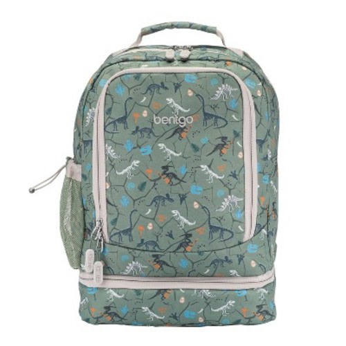 Bentgo Kids' 2-in-1 17" Backpack and Insulated Lunch Bag, Color: Dino Fossils