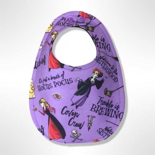 Hocus Pocus Bib Baby Toddler Child Newborn Adjustable Absorbent Three Layer Shower Gift Halloween