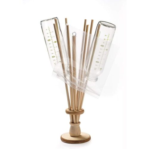 Lehman's Economical and Eco-Friendly Wooden 8-Arm Bag Holder and Bottle Dryer