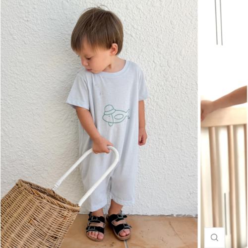 Cotton Shortie Romper - Bucket Hat