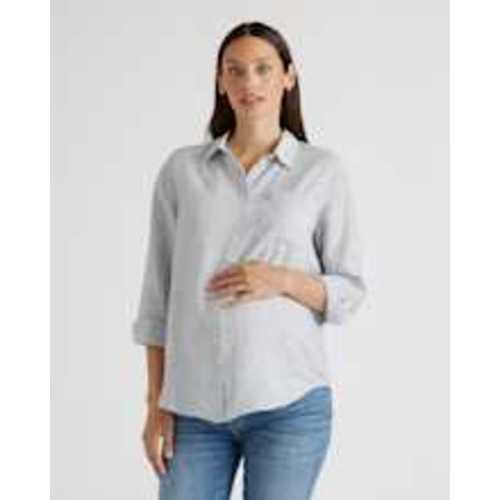 100% European Linen Maternity Long Sleeve Shirt