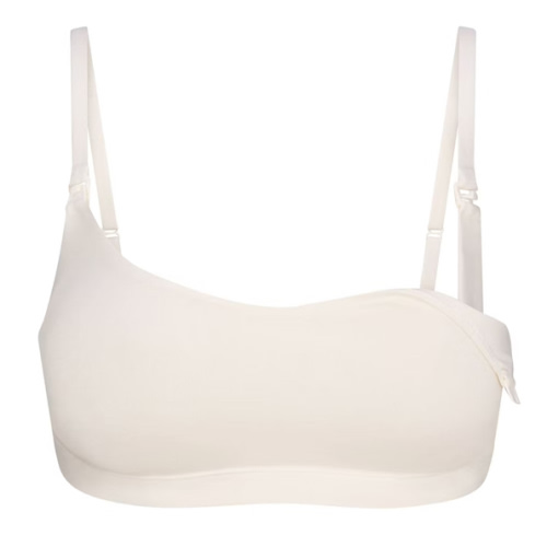 COTTON JERSEY MATERNITY NURSING SCOOP BRALETTE | MARBLE