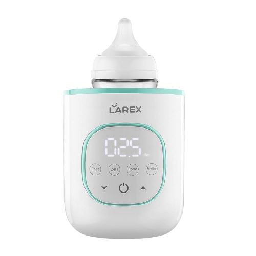 LAREX Bottle Warmer, Fast Baby Bottle Warmer for Breastmilk and Formula, with Timer and Accurate Temp Control, 8-in-1 Baby Milk Warmer BPA Free with Digital Display, Bottle Warmers for All Bottles