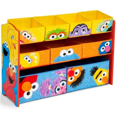 Delta Children Sesame Street Deluxe 9 Bin Design and Store Toy Organizer
