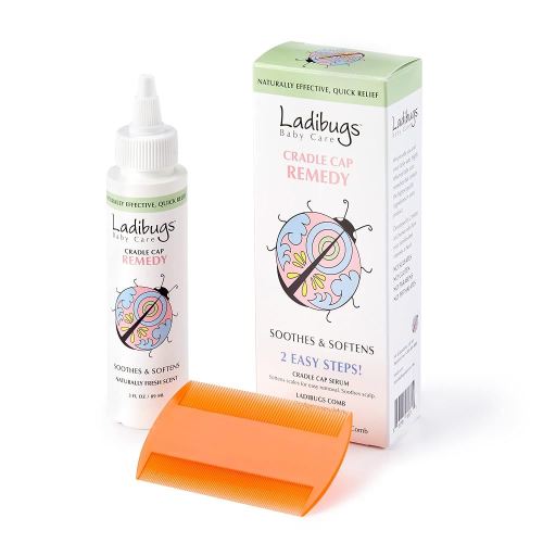 Cradle Cap Remedy Kit, 3oz | Includes Cradle Cap Serum & Fine-Toothed Comb | Effectively Removes Scales & Flakes | Soothes & Softens Scalp