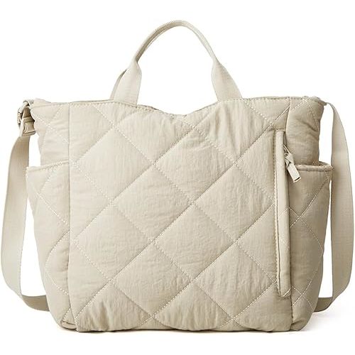 Women Quilted Tote Bag Puffer Hobo Handbag Lightweight Padding Shoulder Bag Nylon Padded Crossbody Purse