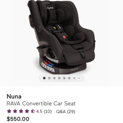 Nuna RAVA  Car Seat Cash Fund
