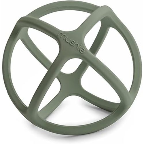 mushie Silicone Baby Teether Ball Toy (Dried Thyme)