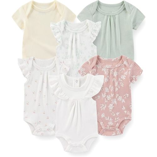 Fashion Baby Boy Girl Bodysuits 6-Pack Casual Cotton Soft Infants Outfit New born Clothes