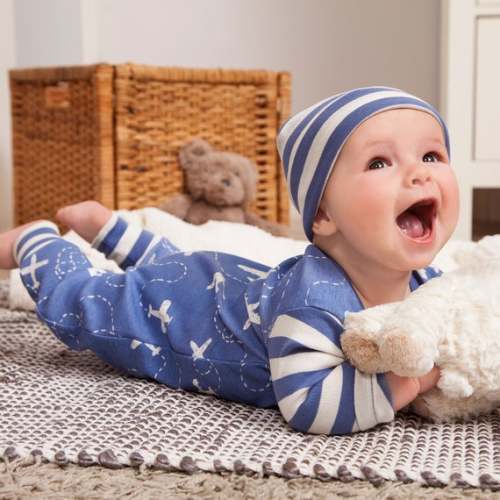 Adorable Pilot Outfit for Baby Boys Soft and Comfy Newborn Boy Clothes Perfect Airplane-themed Gift for Little Aviators Cute Cotton Romper - 3-6 months