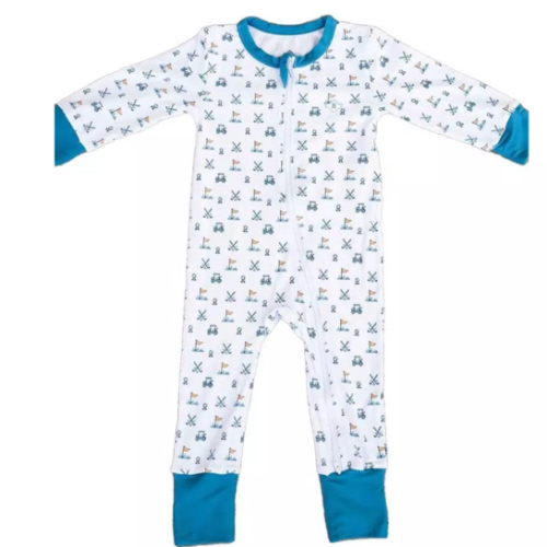 Baby Burlebo Full Zip Convertible Pajamas
