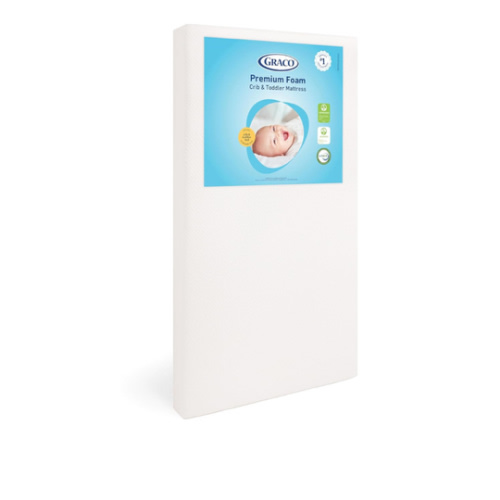 Graco Premium Crib & Toddler Mattress – GREENGUARD Gold Certified, CertiPUR-US Certified Foam, Machine Washable Cover with 100% Waterproof Surface, Fits Standard Full Size Baby Crib and Toddler Bed