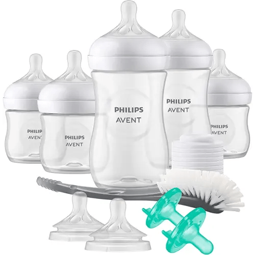 Philips AVENT Natural Baby Bottle with Natural Response Nipple, Newborn Baby Gift Set, SCD838/02