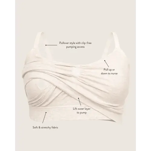 Kindred Bravely Sublime Hands-Free Pumping Bra (Color: Oatmeal Heather)